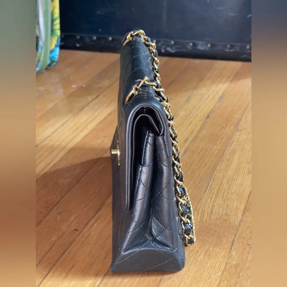 80s Vintage Chanel Lambskin Flap Bag - Picture 6 of 16
